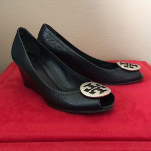 Tory Burch Peep Toe Wedge Shoe